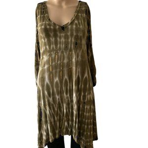 Pure Intent Size M Made In USA Tie Dye Tunic Dress
